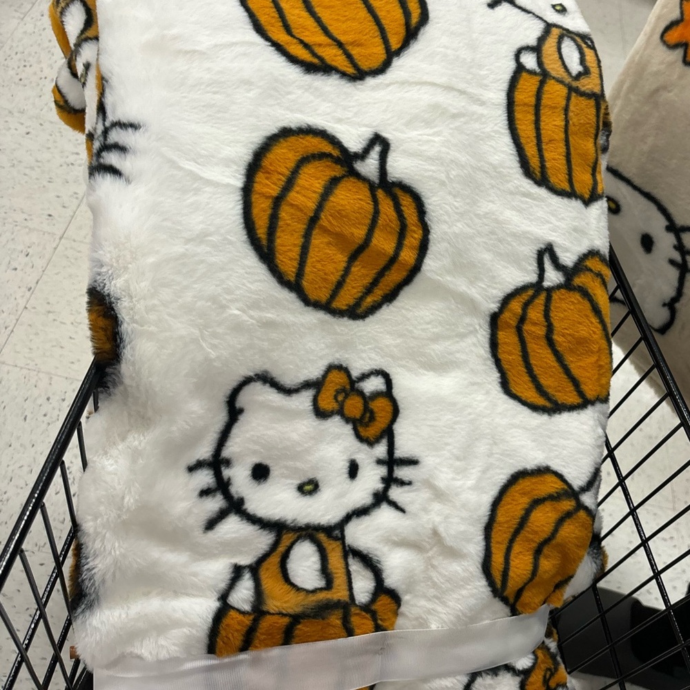 Fall hello kitty blanket available